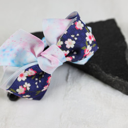 peony Floral  Bow Hair Accessories,  Twist Banana Clip,  Giv 7枚目の画像