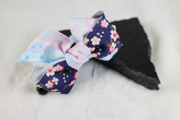 peony Floral  Bow Hair Accessories,  Twist Banana Clip,  Giv 7枚目の画像