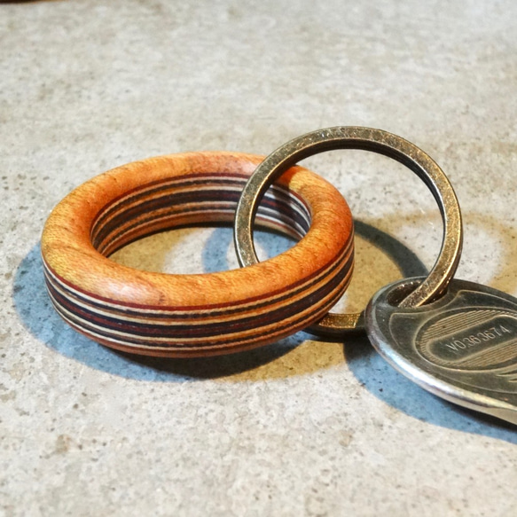 horisontal stripe wooden ring　WR-KK 5枚目の画像