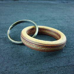 horisontal stripe wooden ring　WR-NA 4枚目の画像