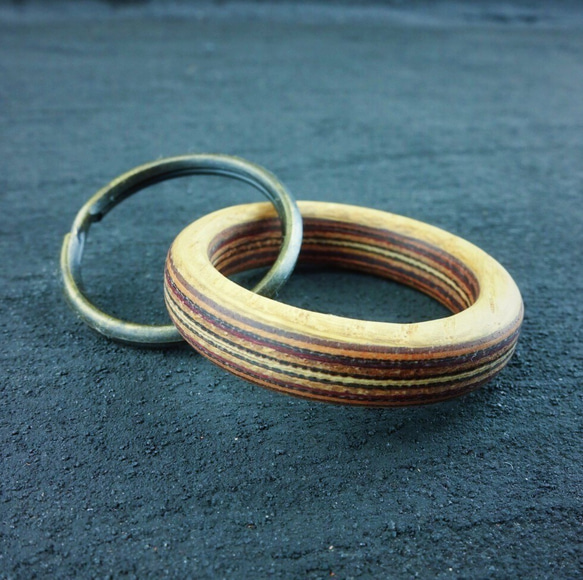 horisontal stripe wooden ring　WR-NA 4枚目の画像