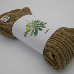 生薑/人物新月植物染的腿套棉花和絲綢 第1張的照片