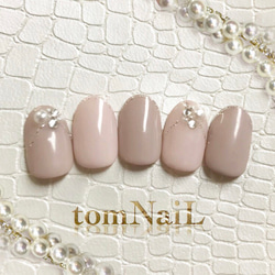 手描きフラワー❤︎フロッキーネイルチップ/付け爪 ネイルチップ（つけ