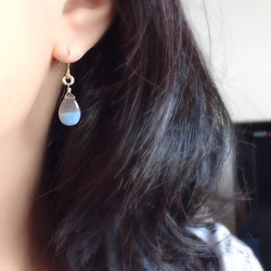 14kgf blue&grayピアス 【SO-444P】 3枚目の画像