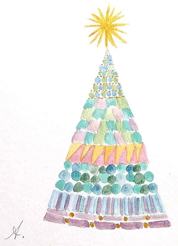 冬を照らす◆クリスマスツリーのアートフレーム 2枚目の画像