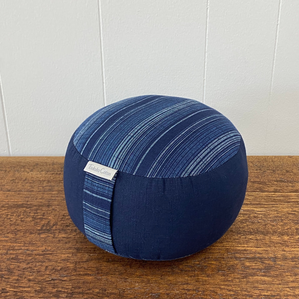 正座用ざぶとん (ちび坐蒲) 会津木綿【紺色】 クッション・クッション