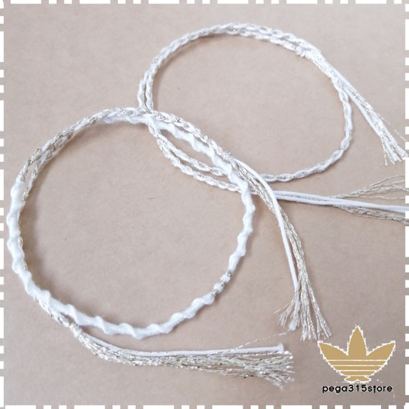 送料無料】アンクレット 足首 ミサンガ 3本ライン 2本セット