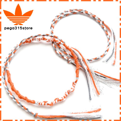 送料無料】アンクレット ミサンガ MIXツイード バイカラー オレンジ