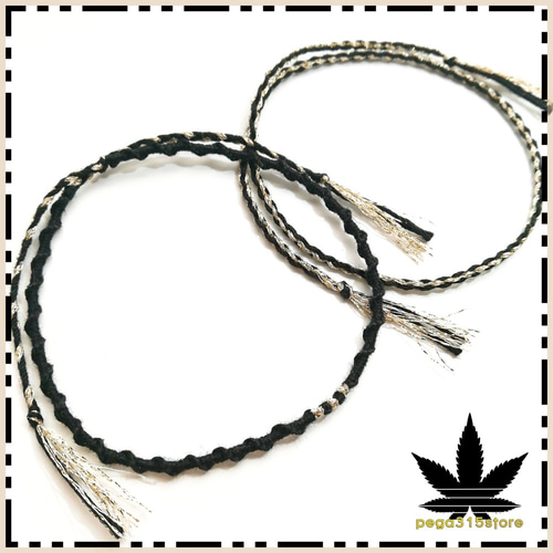 送料無料】アンクレット ミサンガ 3本ライン 2本セット メンズ