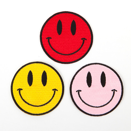 スマイルワッペン(大) ワッペン・アップリケ マルタししゅう 通販  