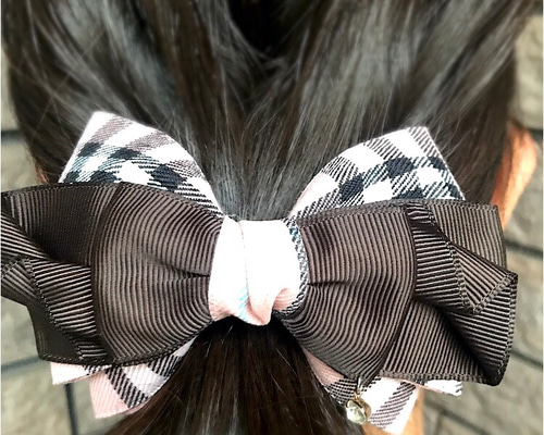 ピンクのバーバリーチェック柄 perle ribbon アクセサリー