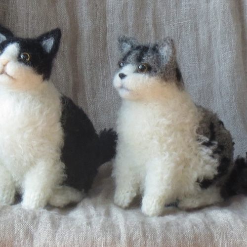 ポンポン猫 サバトラ ハチワレ その他置物 eedo_prj 通販 10519759