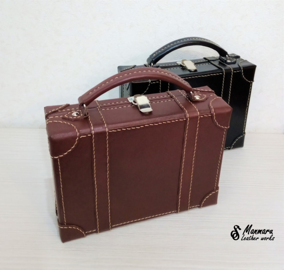 かわいい レザートランクケース(茶) (受注生産) その他ケース かわいい レザートランクケース(茶) (受注生産) その他ケース