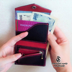 姫路レザー　機能的ミニ財布 1枚目の画像