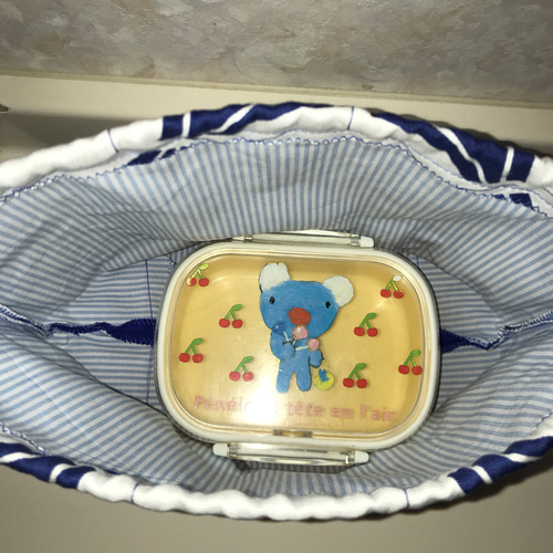 かっこいいサッカーボール ブルー お弁当袋＆コップ袋セット その他