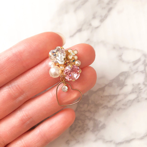 ハートのガーリーアクセサリー ピアス/イヤリング イヤリング