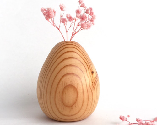 Creema限定☆一輪挿し 松 天然木（無垢材） 一輪挿し・花瓶・花器