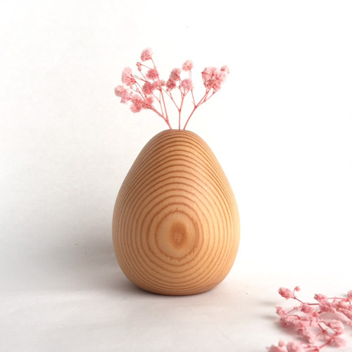Creema限定☆一輪挿し 松 天然木（無垢材） 一輪挿し・花瓶・花器