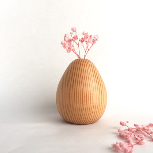 Creema限定☆一輪挿し 松 天然木（無垢材） 一輪挿し・花瓶・花器