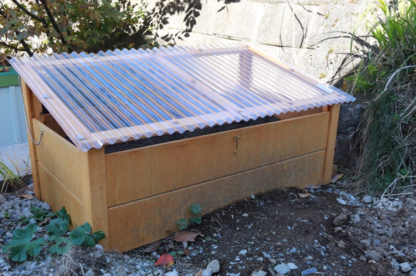 木製コンポスト｜底がないタイプ 家庭で作る自然の堆肥 生ごみを土に還す、エコアイテム 6枚目の画像