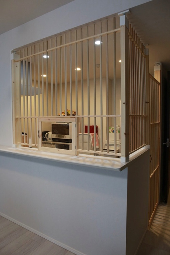 ★ 猫の侵入防止柵 L型キッチンカウンター・入り口用 ★ 