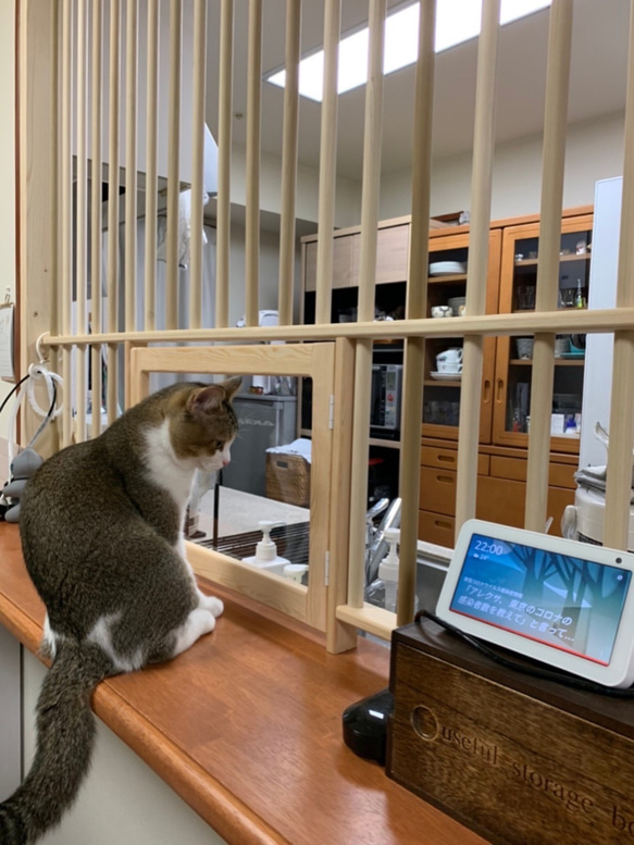 ★ 猫の侵入防止柵 L型キッチンカウンター・入り口用 ★ 