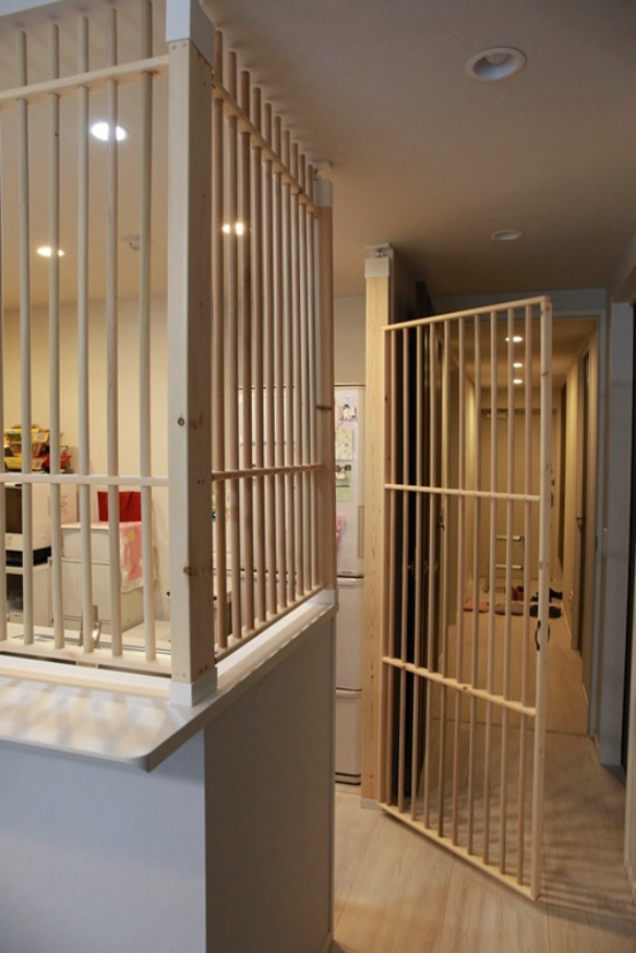 ★ 猫の侵入防止柵 L型キッチンカウンター・入り口用 ★ 