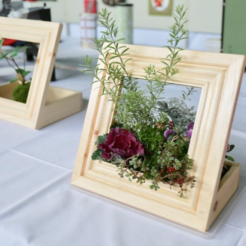 額縁プランター 卓上でもOK！ 一輪挿し・花瓶・花器 木工舎 あると工房