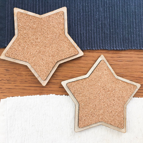 星型コルクウッドコースター コースター traverso 通販 5999627