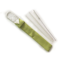 Duo Glass Straw Pouch/ Color: Frog Green 1枚目の画像