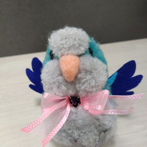 オキナインコ ブルー ぬいぐるみ 羊毛フェルト きくらげ 通販 10960737