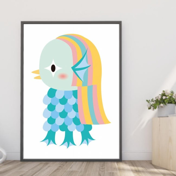 送料無料】A3・A4ポスター 疫病退散【アマビエ（カラフル）】コロナ