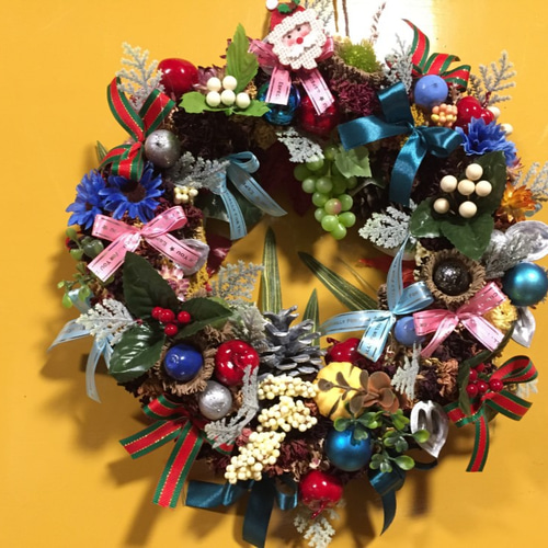 超特大クリスマスリース 超特大65㎝ クリスマスリース ホワイト