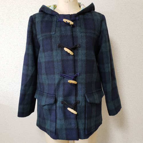 チェック柄ダッフルコート コート nodoka 通販 8409793｜Creema(クリーマ)