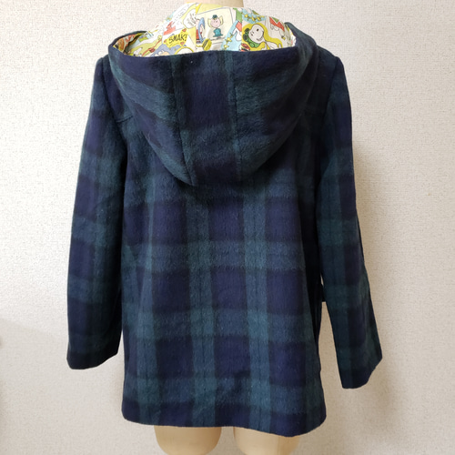 チェック柄ダッフルコート コート nodoka 通販 8409793｜Creema(クリーマ)