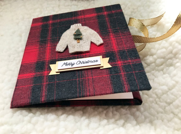 聖誕樹小毛衣 sweater 手工卡片 聖誕卡 Handmade Xmas card 紅色 第4張的照片