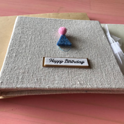 小小生日帽的祝福 |手工卡片|生日卡|Handmade Birthday card 藍色 第4張的照片