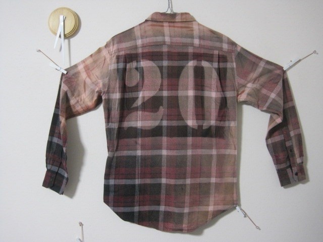 １点　ビンテージ風ネルシャツ－３　チェック／秋／虹／レインボー／水彩／紅葉／カラフル／冬／暖／起毛