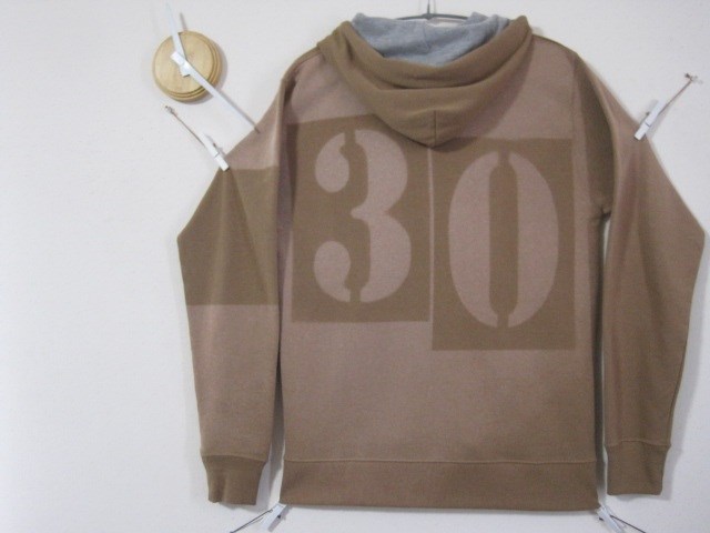 1点　ラージゼッケンパーカー【30】キャメル　パイル/ブラウン/ストレッチ/プレゼント/カワイイ