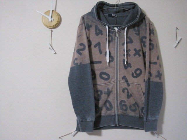 1点　ソフトパーカー【電卓オールナンバー】　パジャマ/部屋着/デニム/桜/インディゴ/ストレッチ/プレゼント/カワイイ