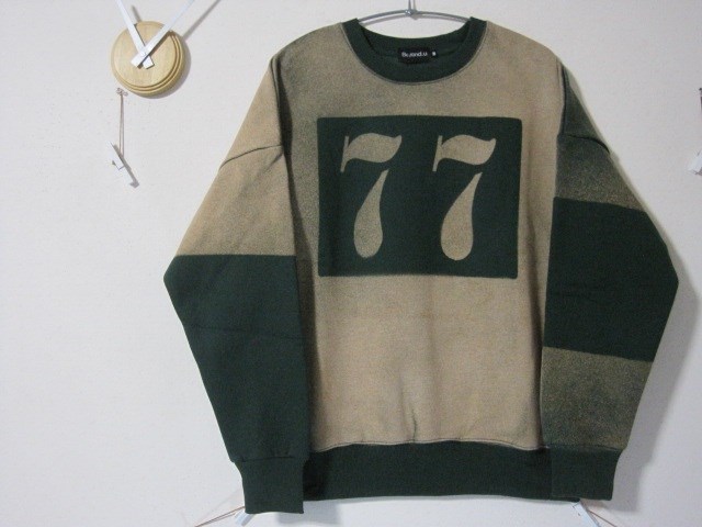 1点物　サンドトレーナー 　SPナンバー　ゼッケン【77】　厚／起毛／暖か／ジャージ／トレーナー/ジャージ