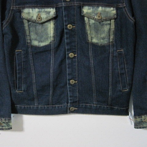 1点 ソフト デニムジャケット【10】ビンテージ加工 ブリーチ