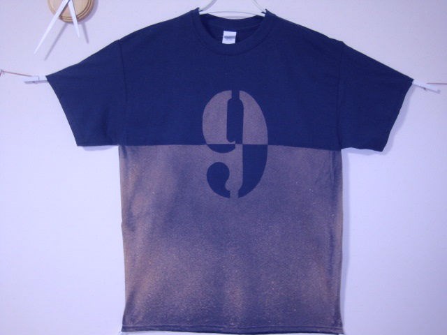 オリジナル完全１点 物　ナンバーＴシャツ9　ブリーチ/レディース/メンズ/子供/レア/海/ミリタリー/ブルー/夏