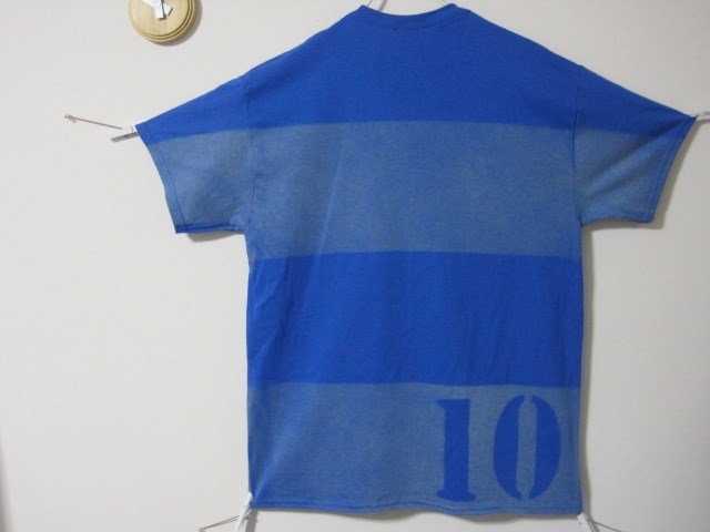 ＊両面　オリジナル１点物　ざっくりボーダー　10　 送料無料/　ツートン/ゼッケン/かわいい/ユニセックス/ボーダー/ス