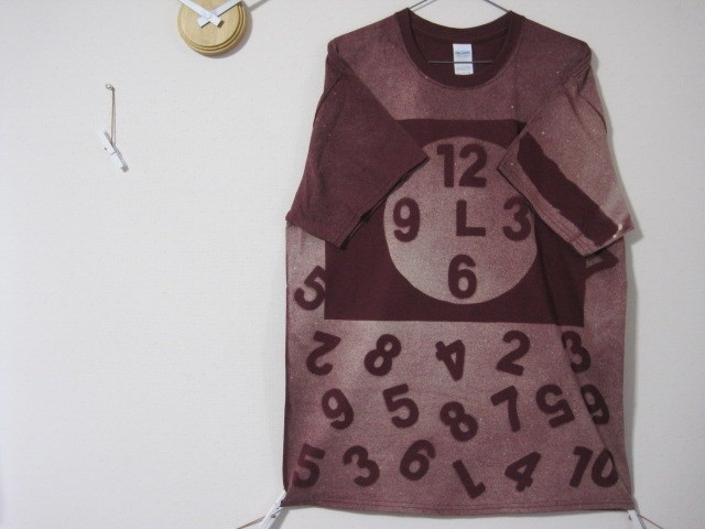 ＊１点物 　時間旅行　日の丸/ウォッチ/時計/クロック/時/タイムトラベル/時空/かわいい/ユニセックス/ボーダー