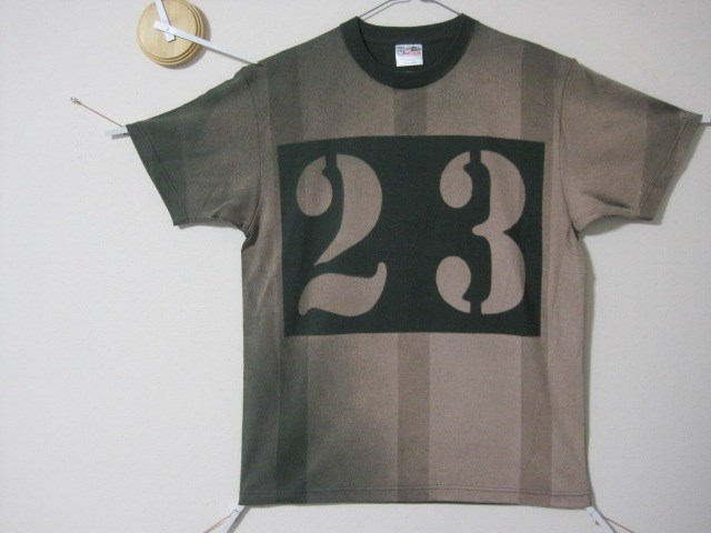 ＊1点　ストライプ　ラージゼッケン２３　スリム/いのしし/ミリタリー/ツートン/ゼッケン/かわいい/うりぼう/ボーダー