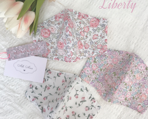 オーダーページ】選べるサイズ 立体マスク リバティ&フランス生地 裏地