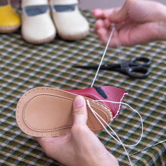 製作你自己的第一雙鞋，嬰兒鞋，手工套件，工藝品，嬰兒禮物，日本製造（鴨子）[5-18 天內發貨] 第4張的照片