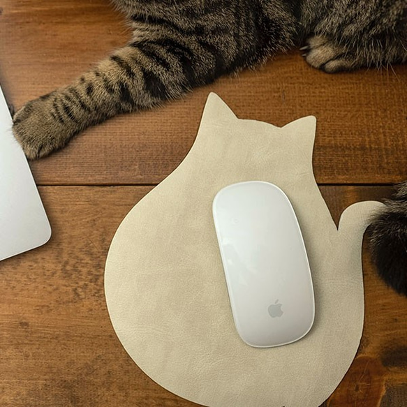 猫好きにはたまらないマウスパッド (MSPAD) 日本製 国産素材【5～11日以内発送】 1枚目の画像