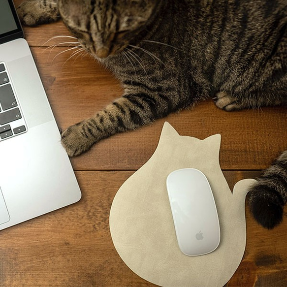 猫好きにはたまらないマウスパッド (MSPAD) 日本製 国産素材【5～11日以内発送】 3枚目の画像